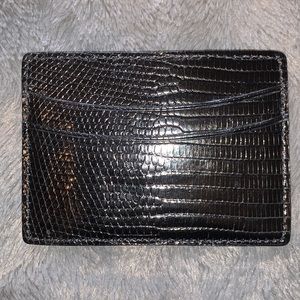 Genuine Lizard Saks Fifth Avenue Card Case